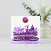 KARAKTER VAN ZWANEN EN DOUANE GOUD VOOR DE WEDING KAART (Staand voorkant)