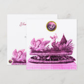 KARAKTER VAN ZWANEN MET KAPITEIN GOUD NAAR WEDING KAART (Voorkant / Achterkant)