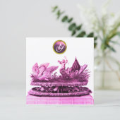 KARAKTER VAN ZWANEN MET KAPITEIN GOUD NAAR WEDING KAART (Staand voorkant)