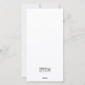 Karakter "Vrijheid/Vrij, Onafhankelijk" Feestdagenkaart (Achterkant)