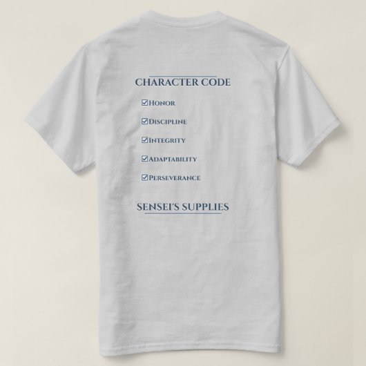 Karaktercode T-shirt (Design achterkant)