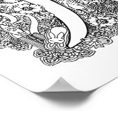 Karakteristiek voor letter R-monogram in poster (Hoek)