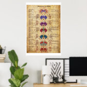 Karakteristieken van Chakras Yoga Art Print (Thuiskantoor)