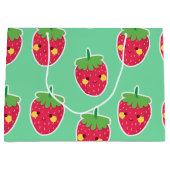 Karakteristieken van Whimsical Cute Strawberries Groot Cadeauzakje (Voorkant)