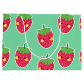 Karakteristieken van Whimsical Cute Strawberries Groot Cadeauzakje (Achterkant)