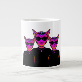 Karakterontwerp katten grote koffiekop