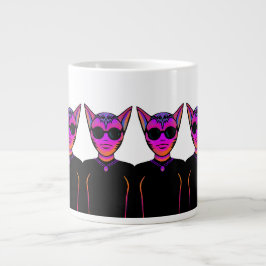 Karakterontwerp katten grote koffiekop