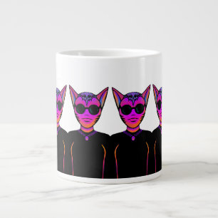 Karakterontwerp katten grote koffiekop