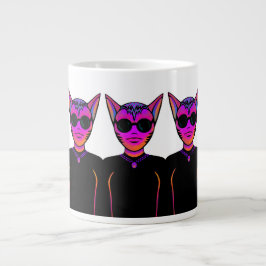 Karakterontwerp katten grote koffiekop