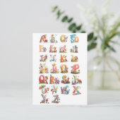 Karakters alfabet letters briefkaart (Staand voorkant)