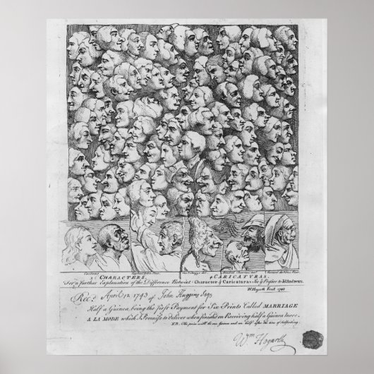 Karakters en karikaturen poster (Voorkant)