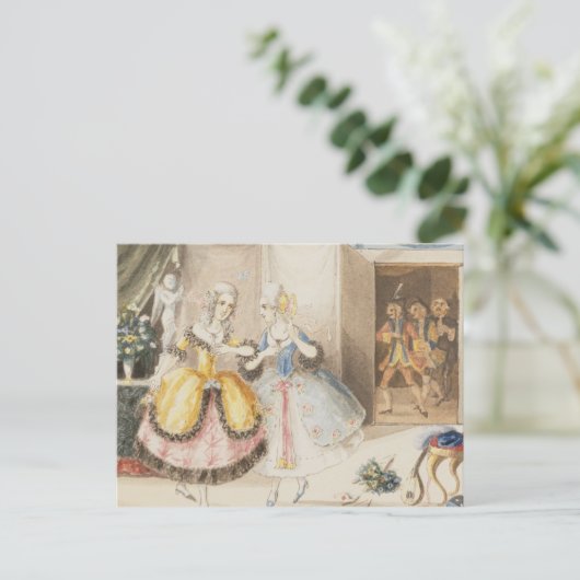 Karakters van 'Cosi fan tutte' van Mozart, 1840 Briefkaart (Staand voorkant)