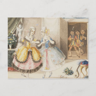Karakters van 'Cosi fan tutte' van Mozart, 1840 Briefkaart