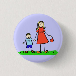 Karakters van de Aangepaste Familie van de Moeder  Ronde Button 3,2 Cm