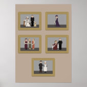 Karakters van de Kunst van het Pixel van de Abdij  Poster (Voorkant)