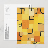 Karakters van het Gele Abstracte Paul Klee Briefkaart (Voorkant / Achterkant)