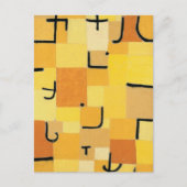 Karakters van het Gele Abstracte Paul Klee Briefkaart (Voorkant)