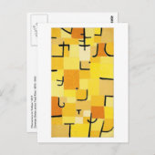 Karakters van het Gele Abstracte Paul Klee Briefkaart (Voorkant / Achterkant)