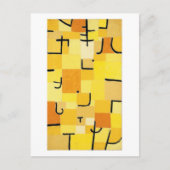 Karakters van het Gele Abstracte Paul Klee Briefkaart (Voorkant)