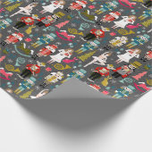 Karakters voor kerstbalken van de voedingskraker - cadeaupapier (Hoek)