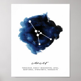 Karaktersporen van kankerconstellatie poster