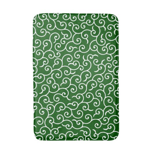 Karakusa Groen-wit Badmat (Voorkant Verticaal)