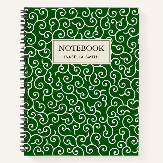 Karakusa Groen-wit Notitieboek (Voorkant)