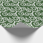 Karakusa Japans winnend Plant groen patroon Cadeaupapier (Hoek)