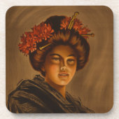 Karama: Japanse Romance Geisha-actrice Bier Onderzetter (Voorkant)