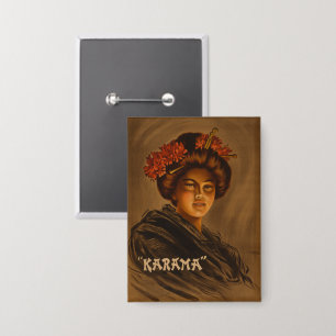 Karama: Japanse Romance Geisha-actrice Button
