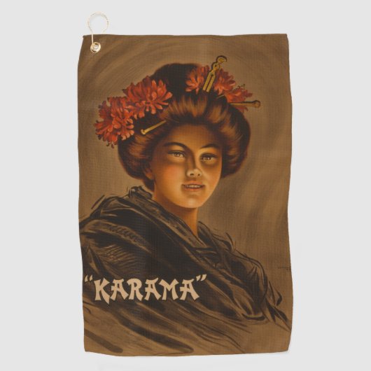 Karama: Japanse Romance Geisha-actrice Golfhanddoek (Voorkant)