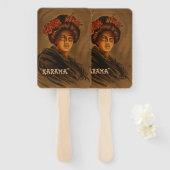 Karama: Japanse Romance Geisha-actrice Handwaaier (Voorkant en achterkant)