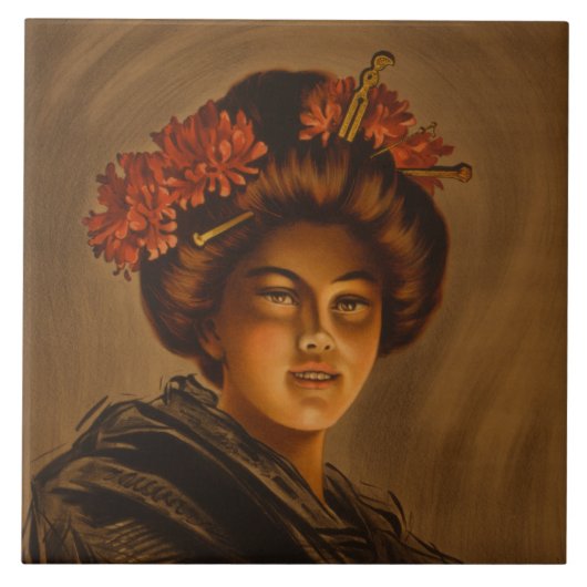 Karama: Japanse Romance Geisha-actrice Tegeltje (Voorkant)