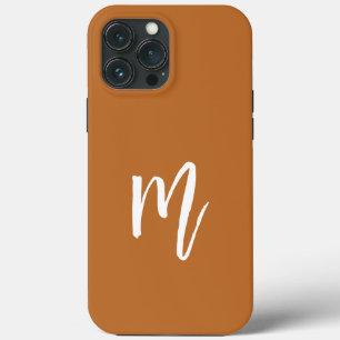 karamel achtergrond Calligrafie initiaal Case-Mate iPhone Case