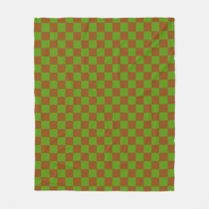 Karamel appel geruit bord patroon fleece deken