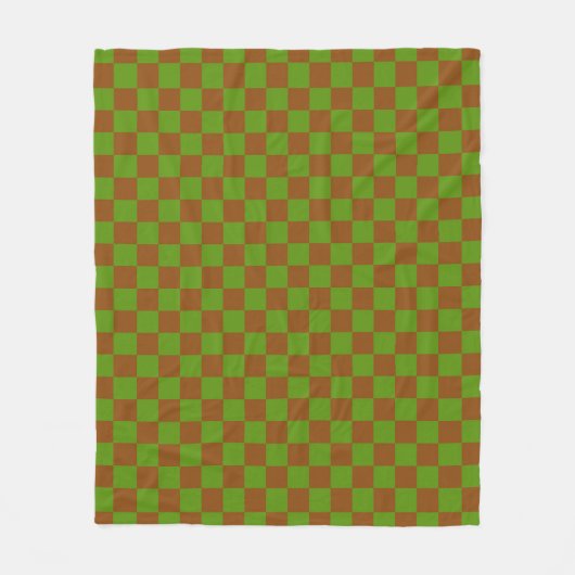 Karamel appel geruit bord patroon fleece deken (Voorkant)