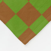 Karamel appel geruit bord patroon fleece deken (Hoek)