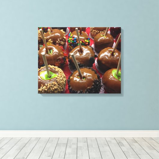 Karamel Appels Verpakt Canvas Afdruk (Insitu (Houten vloer))