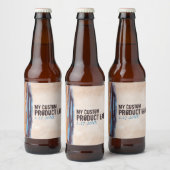 Karamel & Blauw Borstelslag Productlabel Bier Etiket (Flessen)