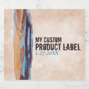 Karamel & Blauw Borstelslag Productlabel Bier Etiket