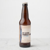 Karamel & Blauw Borstelslag Productlabel Bier Etiket (Voorkant)
