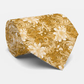Karamel Bloem Batik Stropdas (Opgerold)