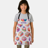 Karamel Bloemen Kleurrijk Gepersonaliseerd Patroon Schort (Insitu)