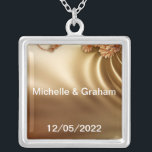 Karamel bruiloft set zilver vergulden ketting<br><div class="desc">Karamel bruiloft set</div>