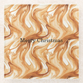 Karamel Carmel Candy Krullen Kerstmis Glazen Onderzetter