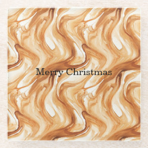 Karamel Carmel Candy Krullen Kerstmis Glazen Onderzetter