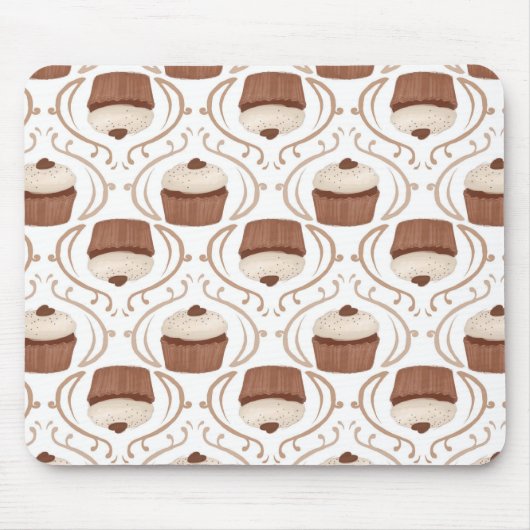 Karamel Chocolate Cupcake Mousepad, gezouten Muismat (Voorkant)