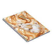 Karamel Crème Kat Koekje Notitieboek (Rechterzijde)