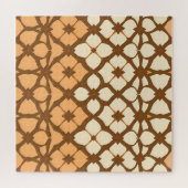 Karamel Crème Marokkaans Rasterpatroon Legpuzzel (Horizontaal)