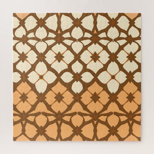 Karamel Crème Marokkaans Rasterpatroon Legpuzzel (Verticaal)